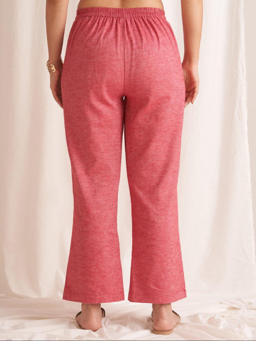 Linen Blend Pull-On Pants