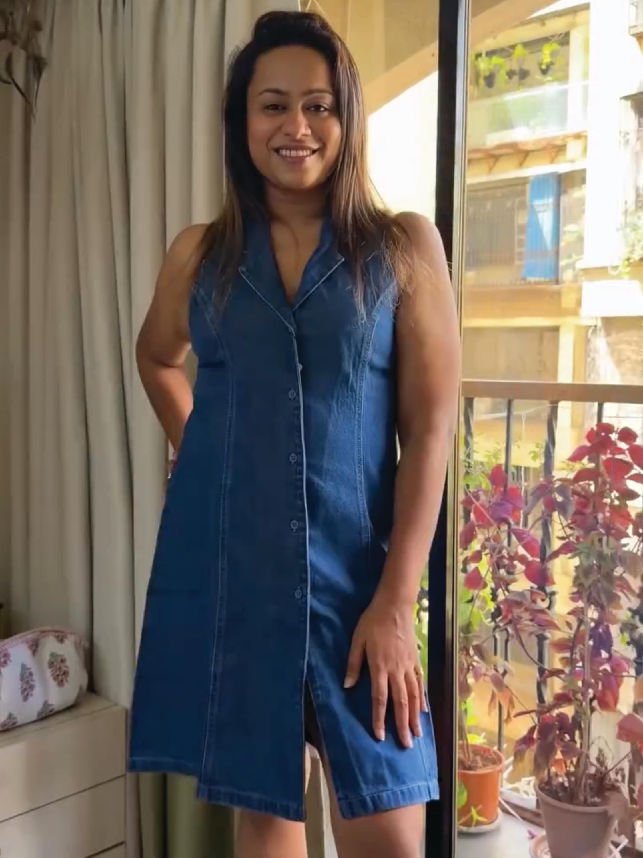Halter Denim Dress