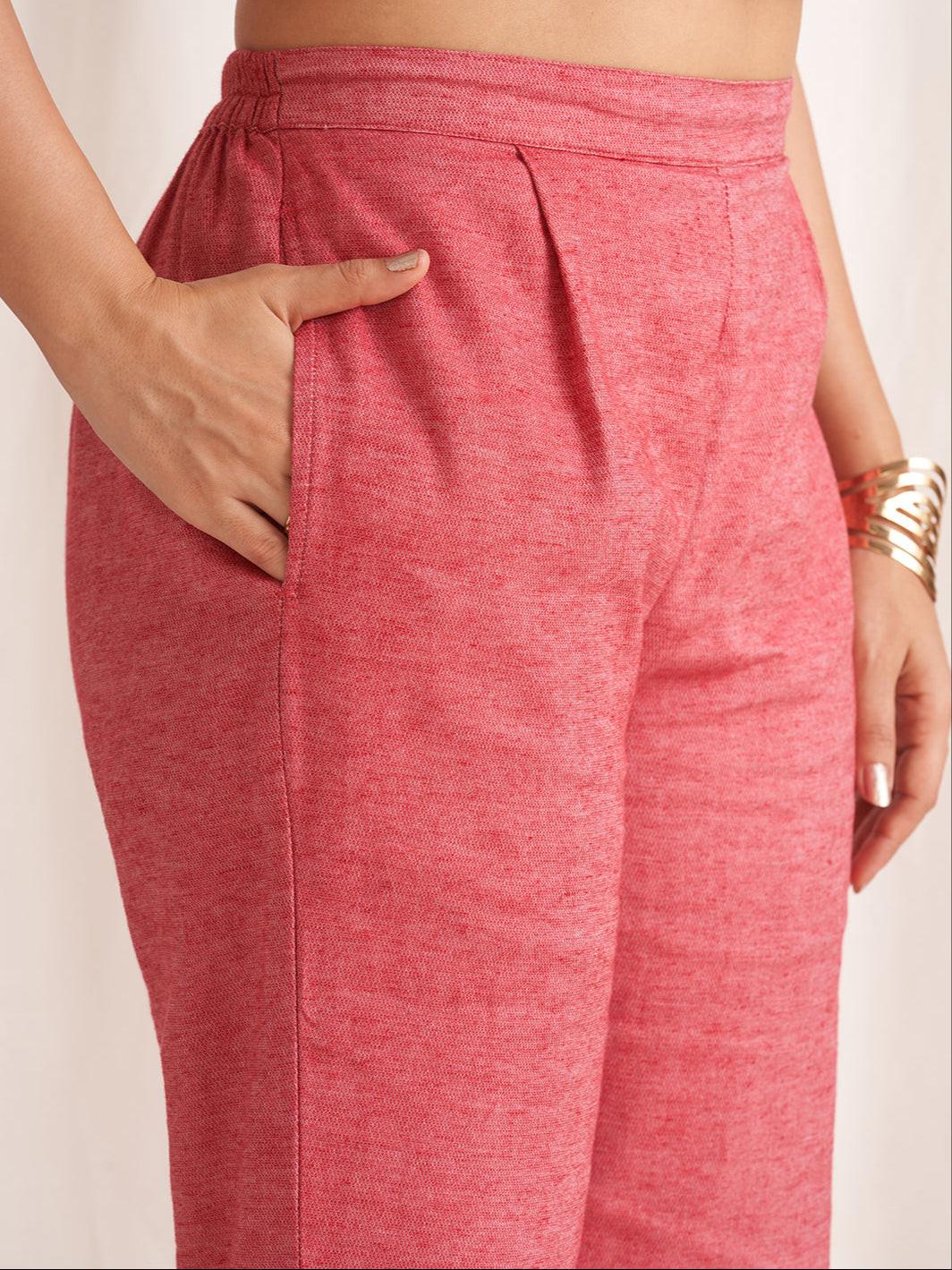 Linen Blend Pull-On Pants