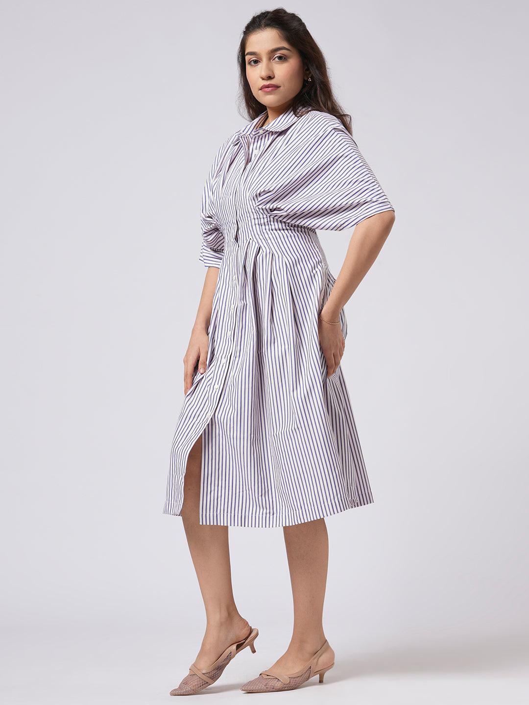 Accordion Sleeve Dress.