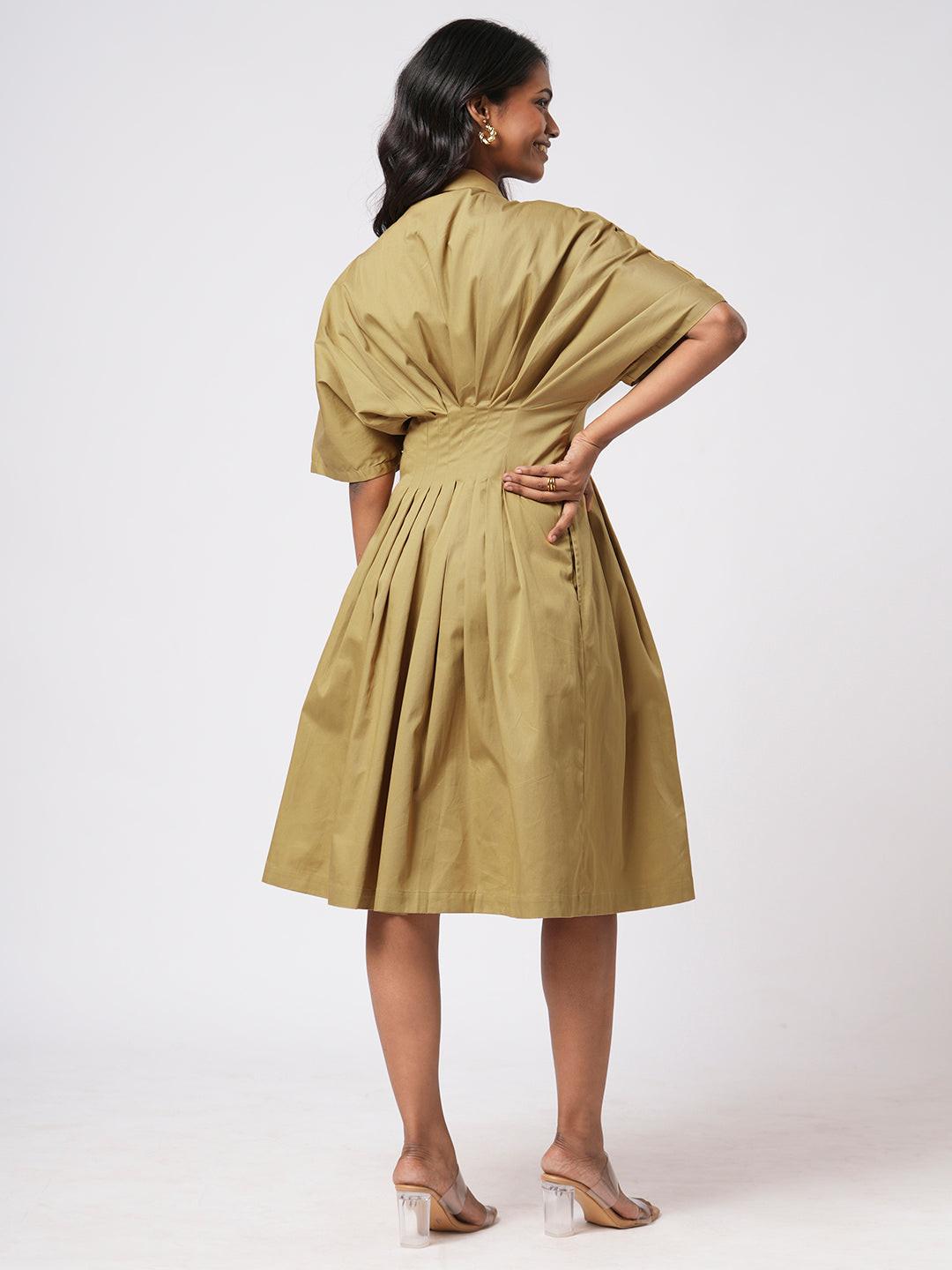 Accordion Sleeve Dress.