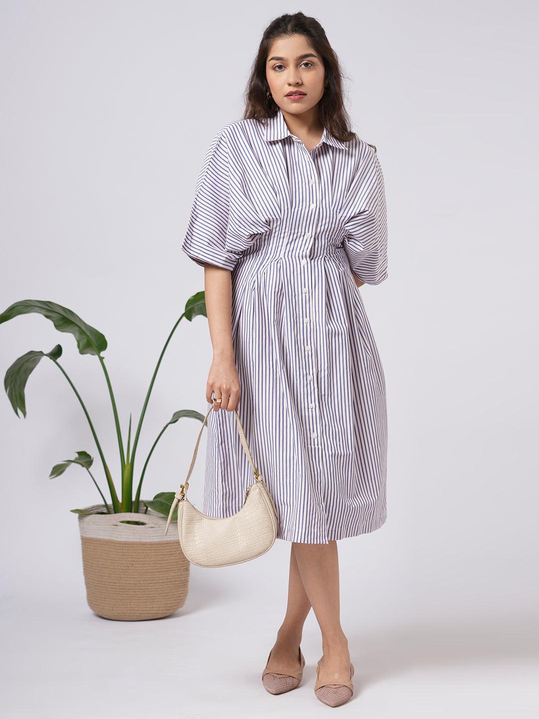 Accordion Sleeve Dress.