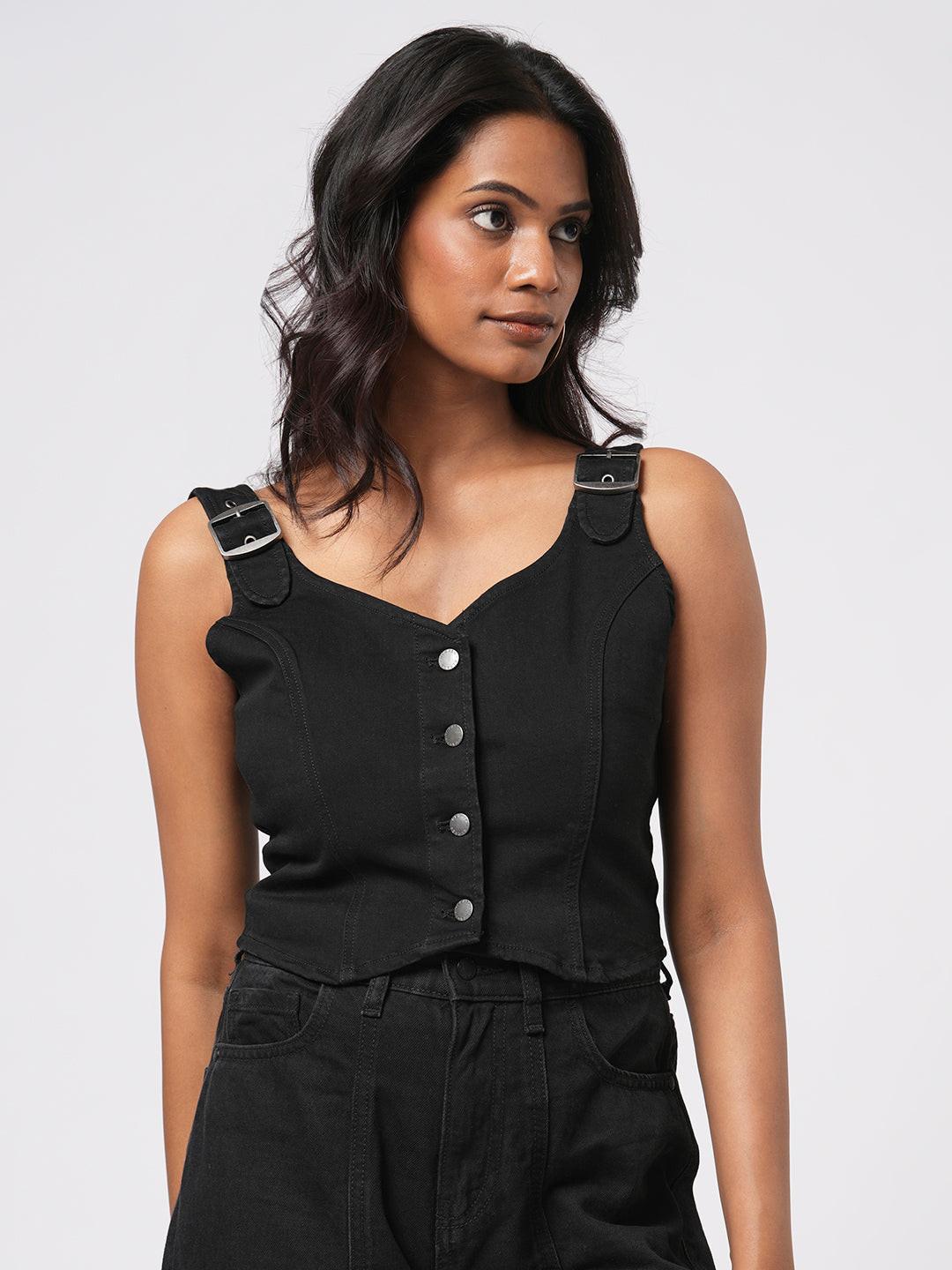 Basic Denim Corset Top.