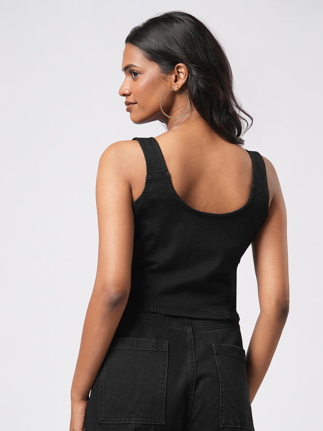 Basic Denim Corset Top.