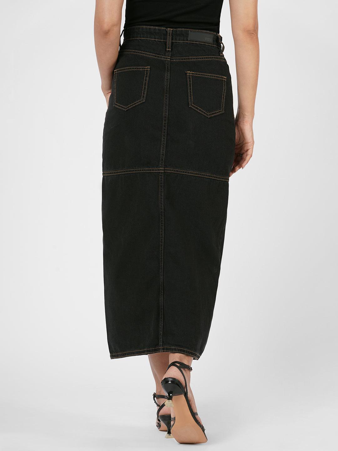 Woman in a denim  skirt by Rerasa