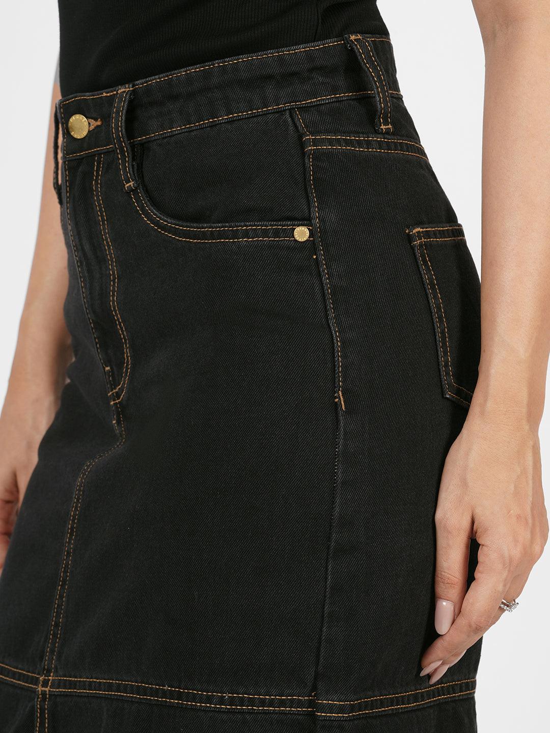 Woman in a denim  skirt by Rerasa