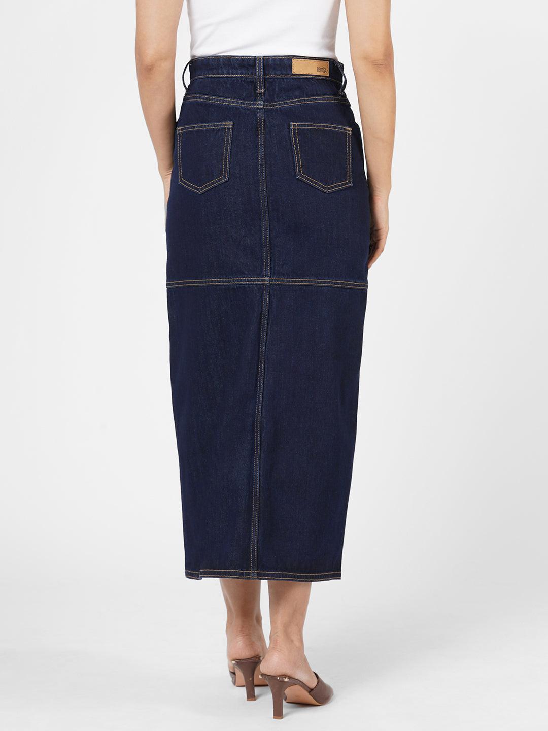 Woman in a denim  skirt by Rerasa