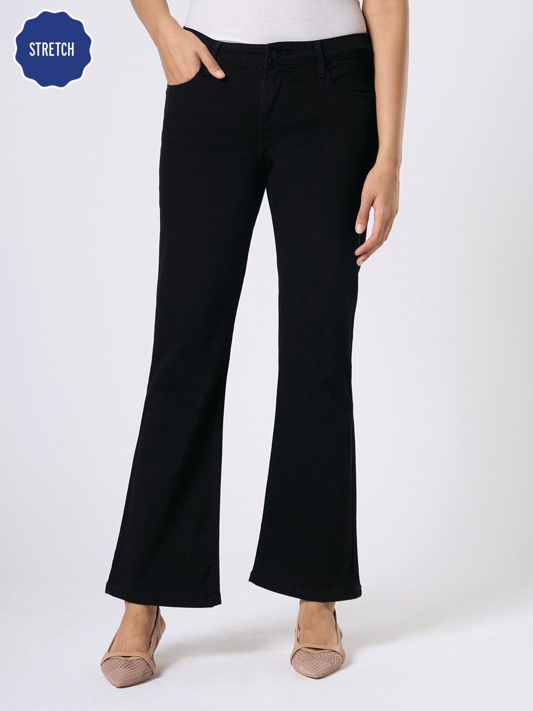 Black bootcut jeans by Rerasa
