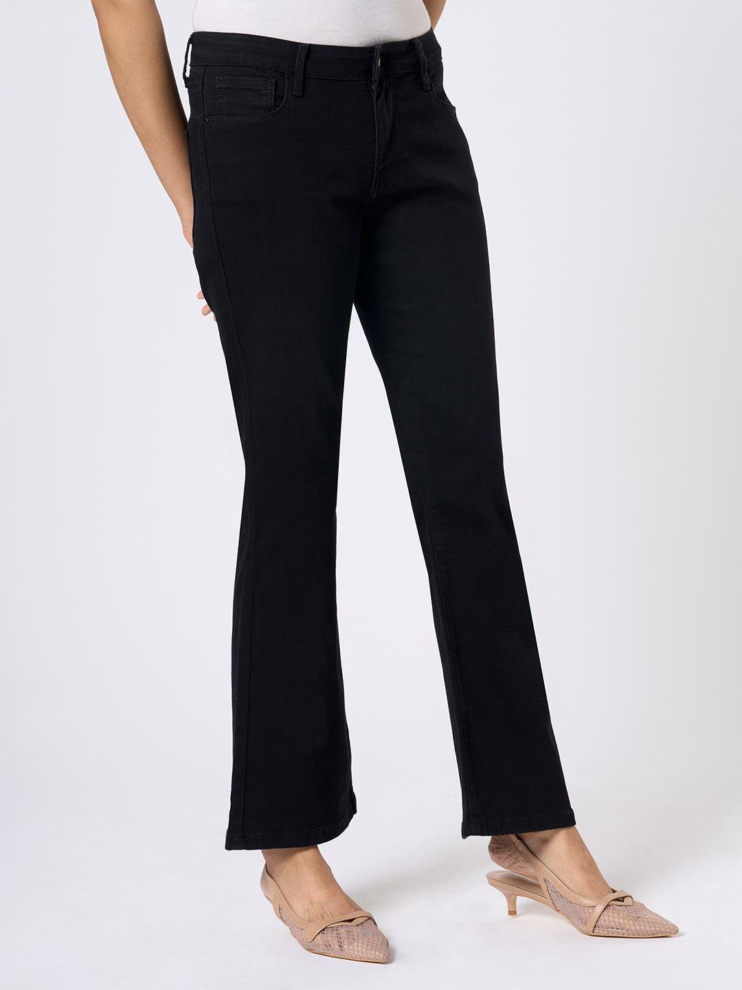 Black bootcut jeans by Rerasa
