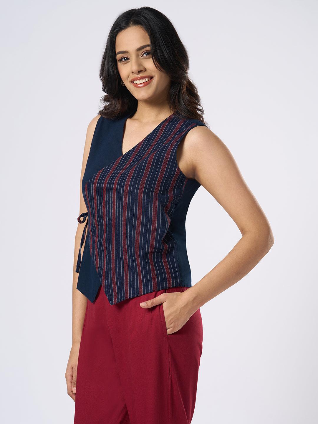 Rerasa Contrast Wrap Top