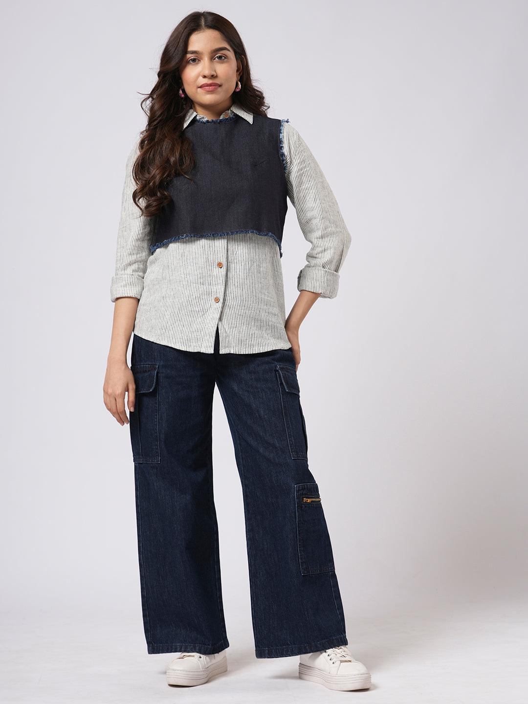 Frayed Denim Crop Top.