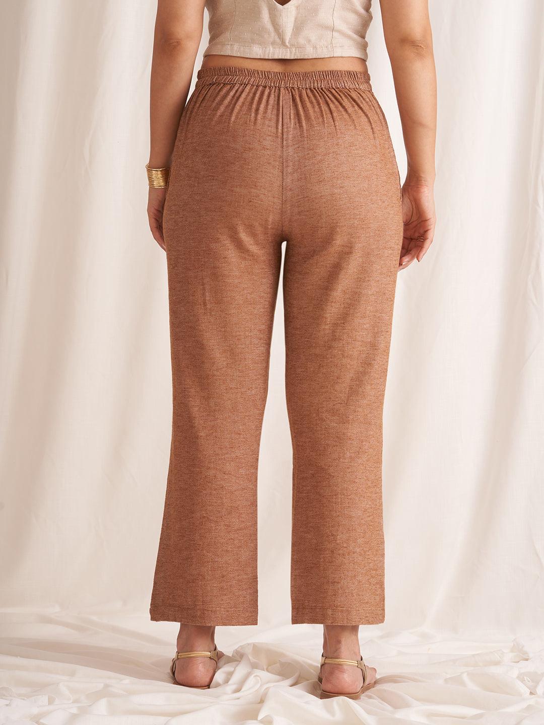 Rerasa Linen_Blend Pull On Pants