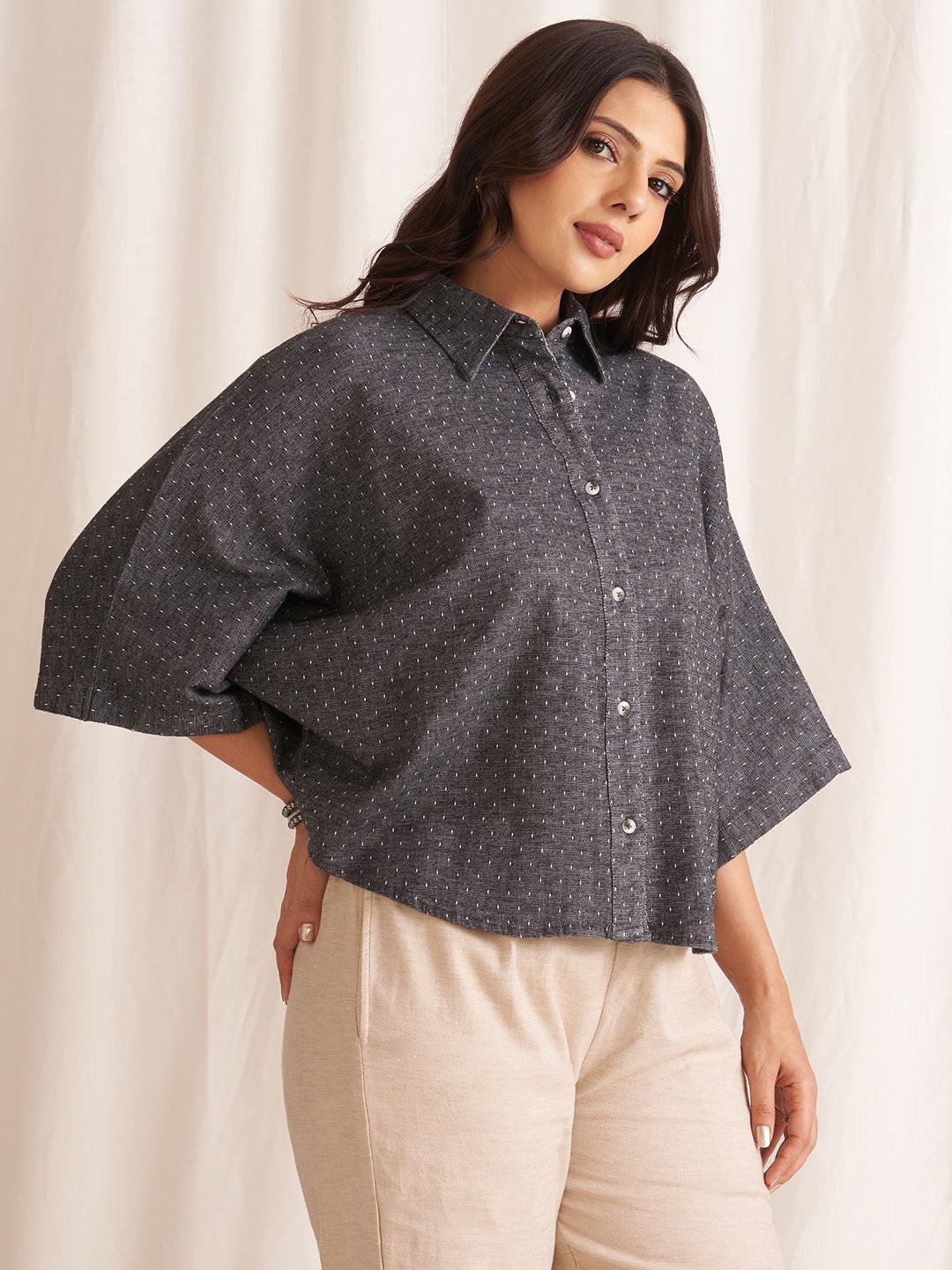 Rerasa Oversized Linen Blend Shirt