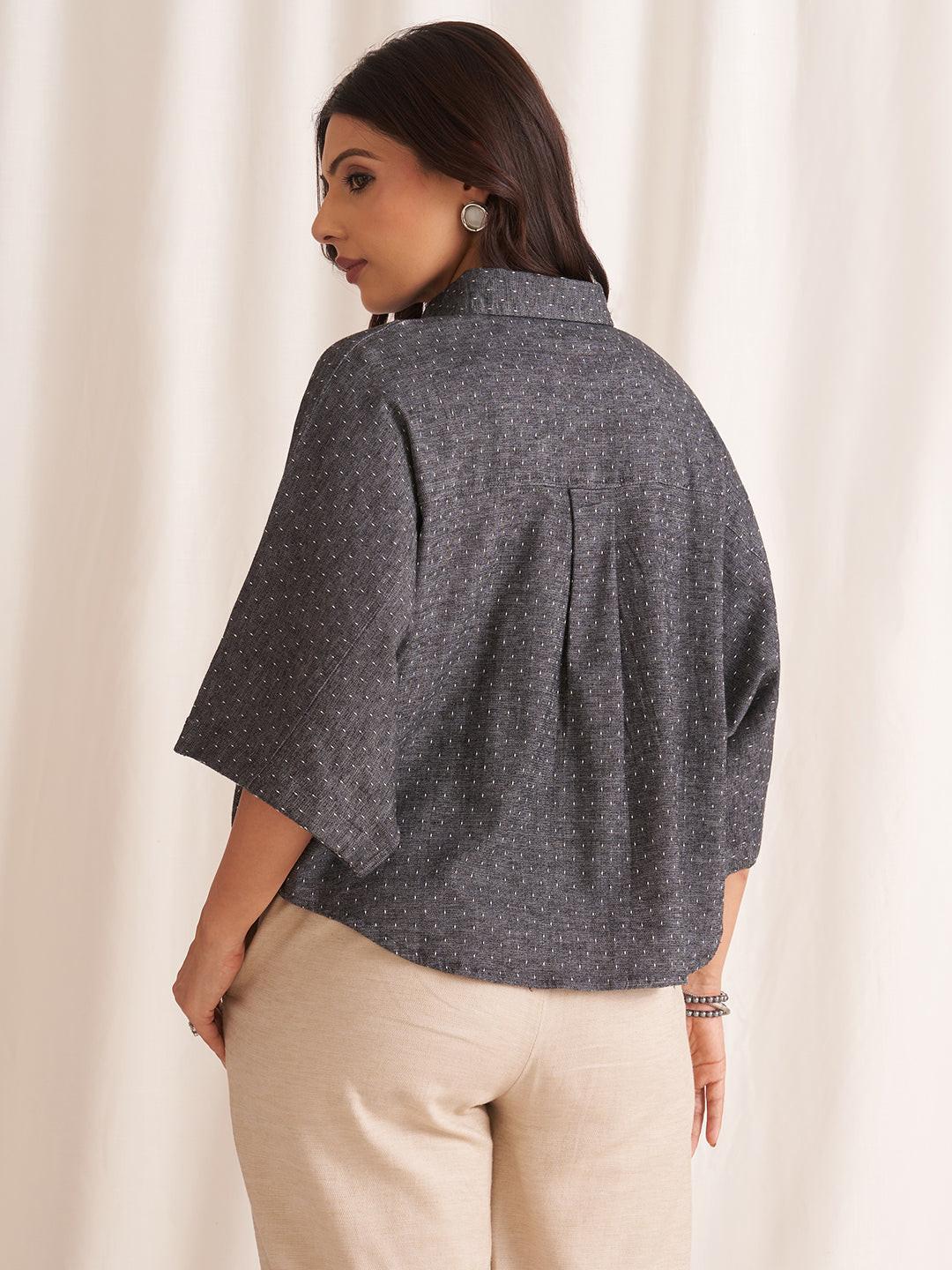 Rerasa Oversized Linen Blend Shirt