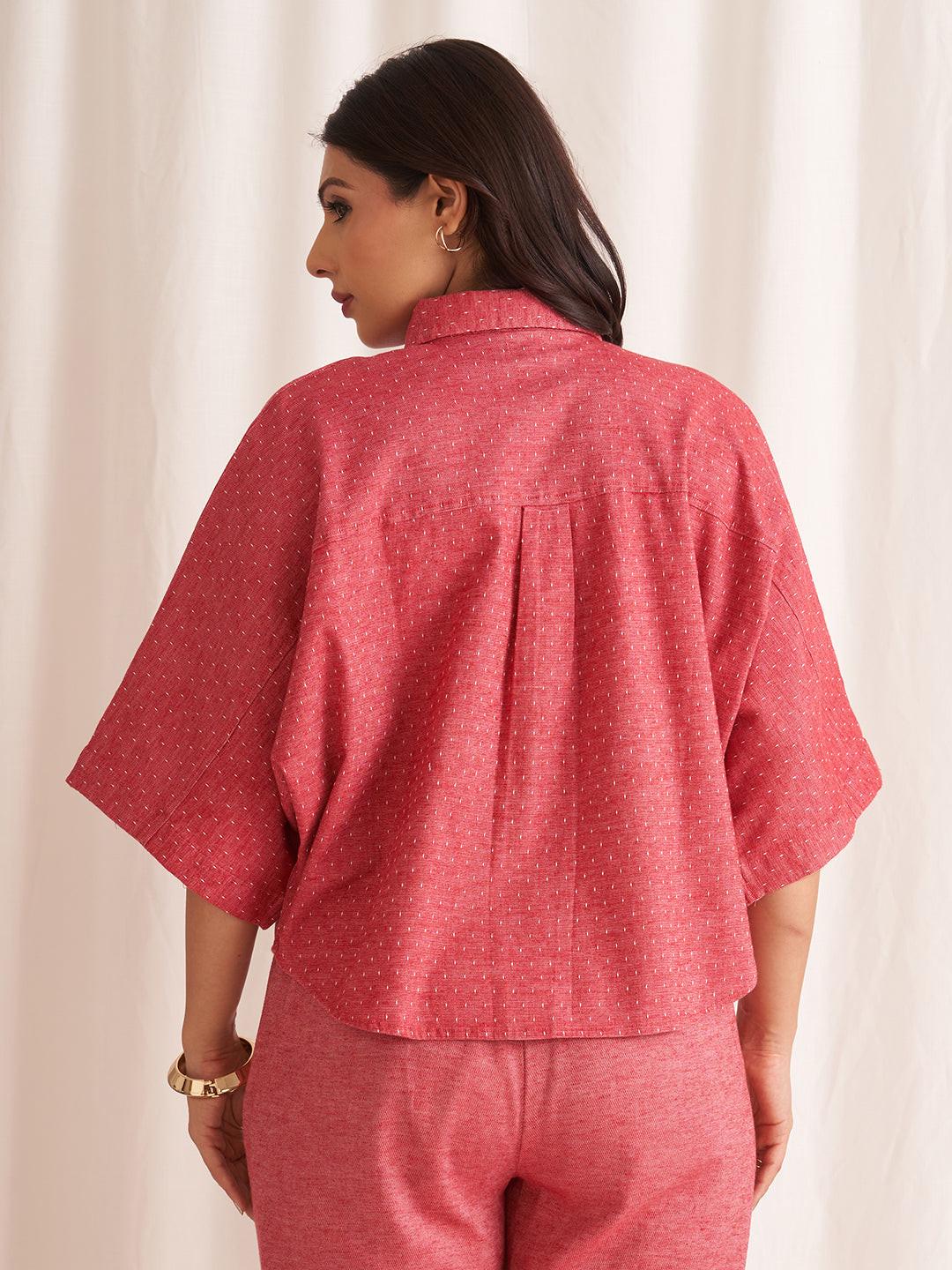 Rerasa Oversized Linen Blend Shirt