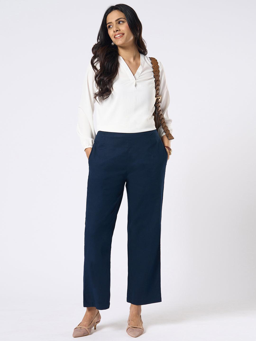 Navy blue pants by Rerasa