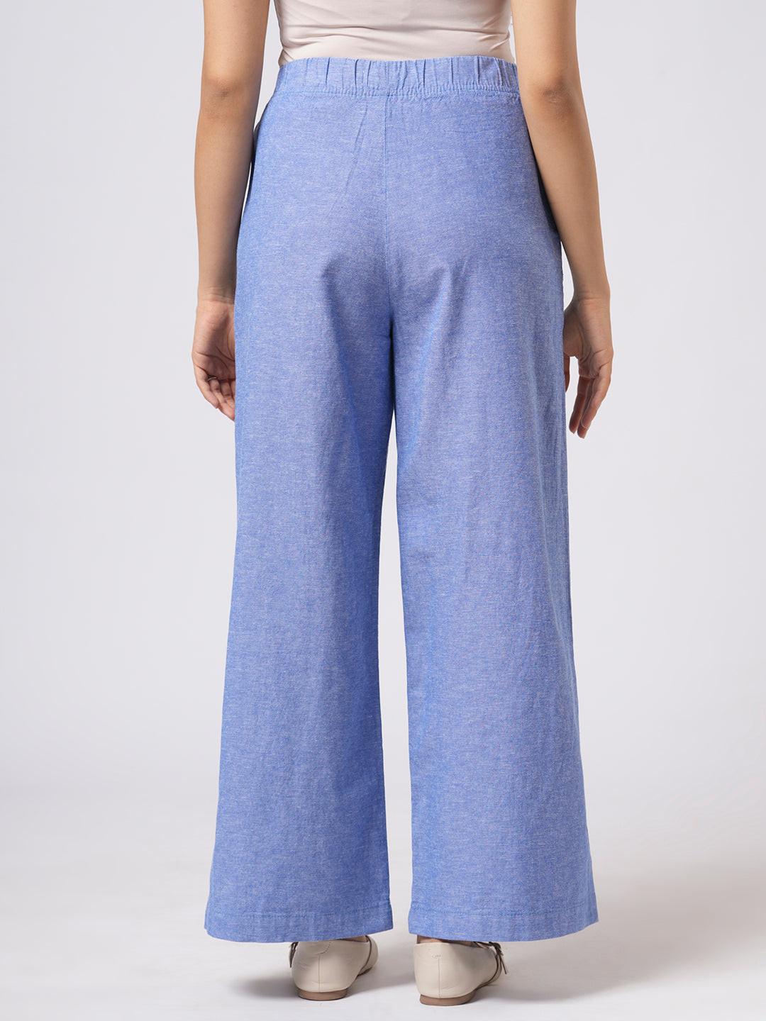 Linen Blend Pull On Pants.