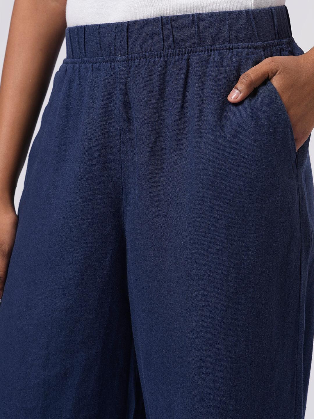 Linen Blend Pull On Pants by Rerasa