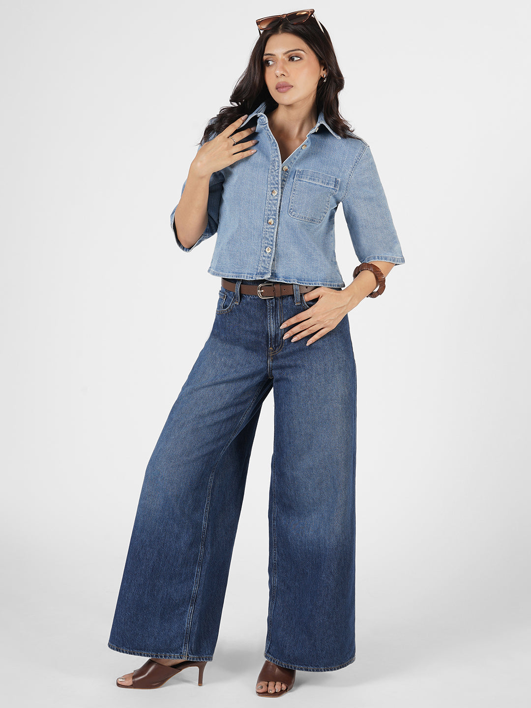 Relaxed Fit Denim Shirt by Rerasa
