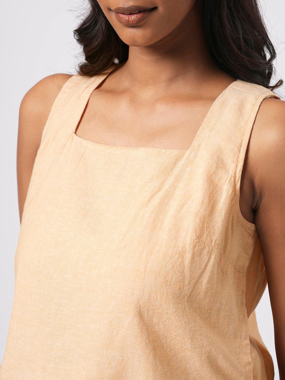 Linen Blend Sleeveless Top.