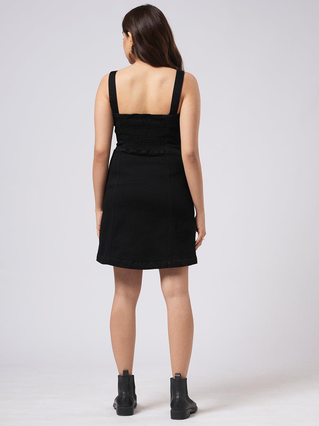 Denim Strap Dress.