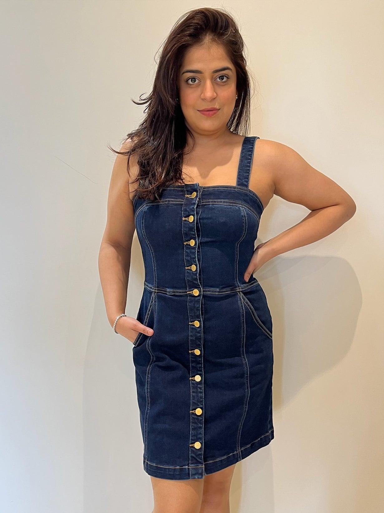 Strappy Denim Dress