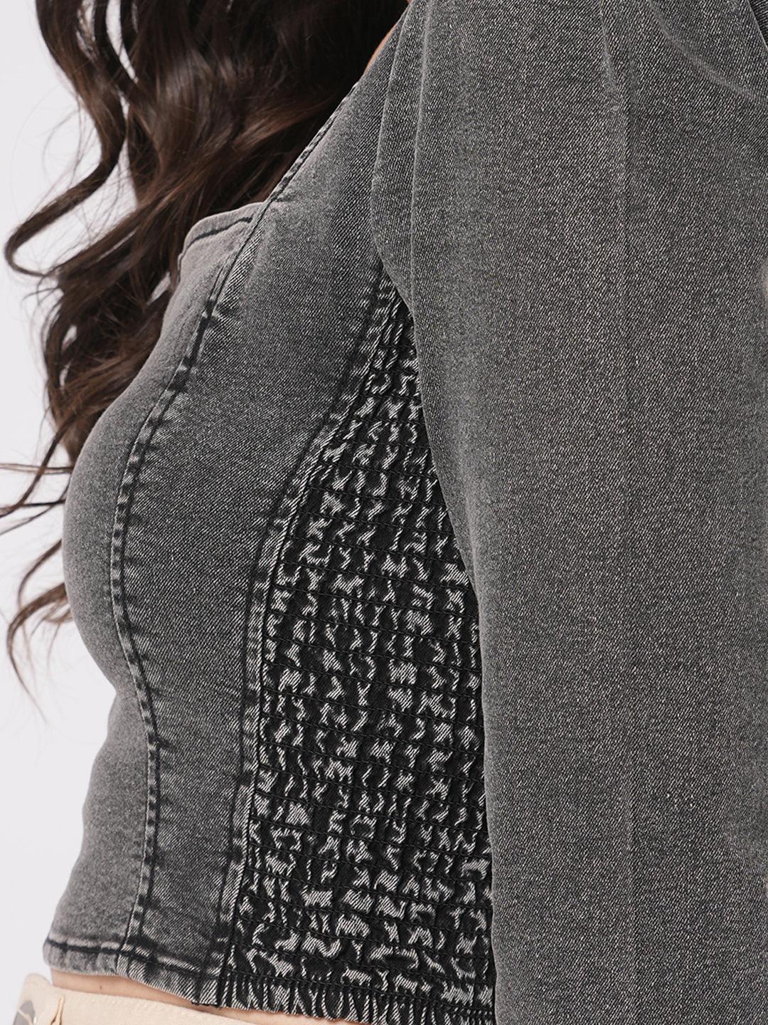 Sweetheart Denim Corset Top.