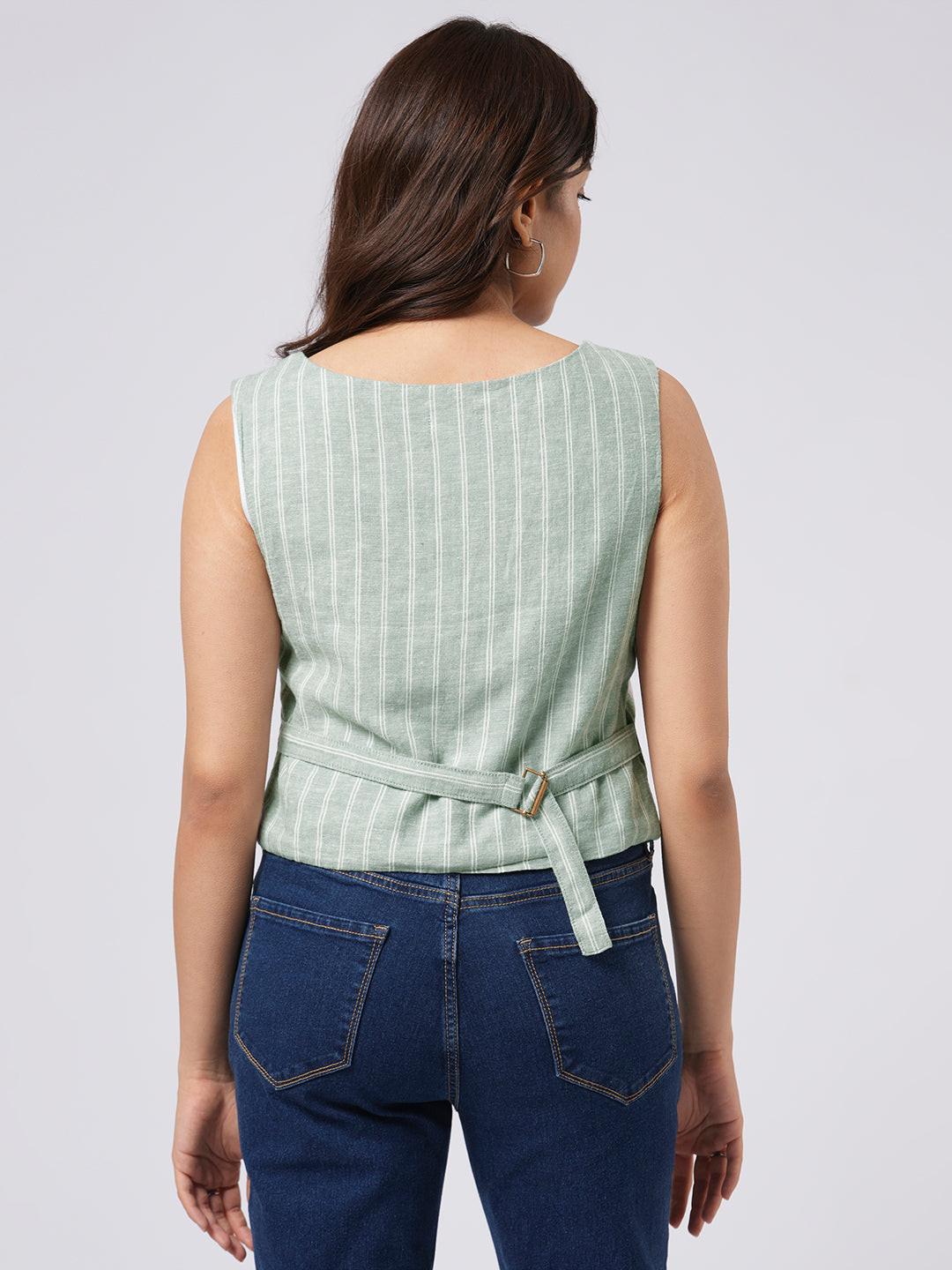 Linen Blend Vest Top.