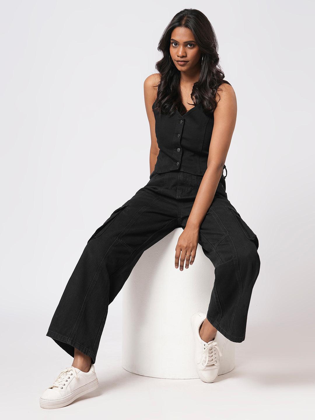 Denim Wide Leg Cargo.