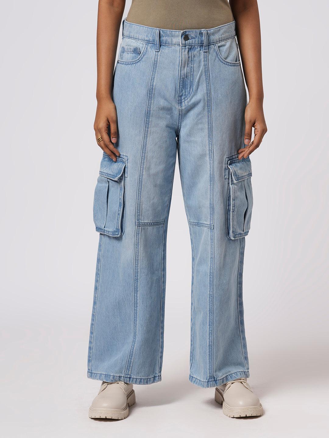 Denim Wide Leg Cargo.