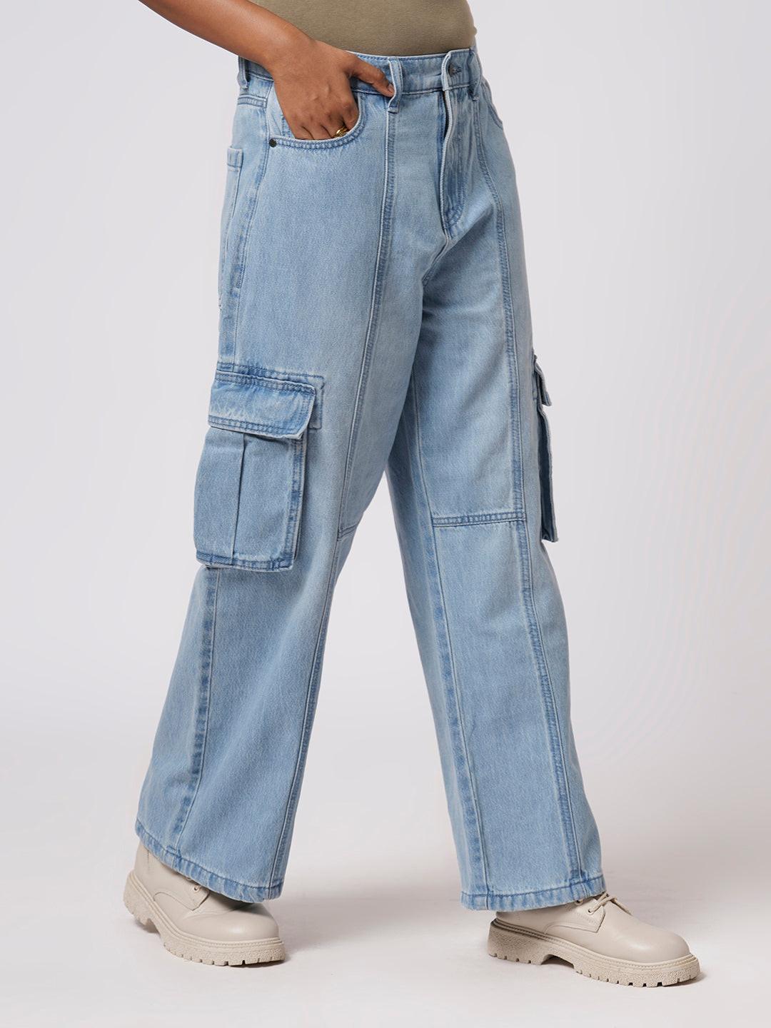 Denim Wide Leg Cargo.