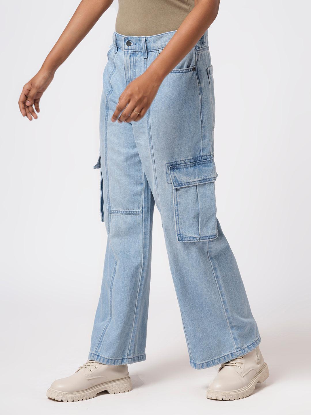 Denim Wide Leg Cargo.
