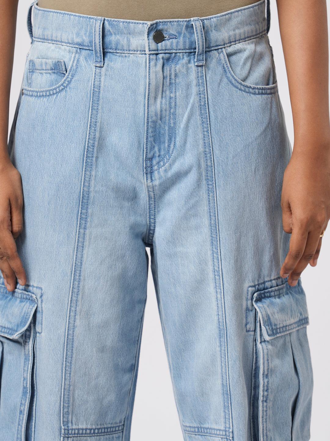 Denim Wide Leg Cargo.