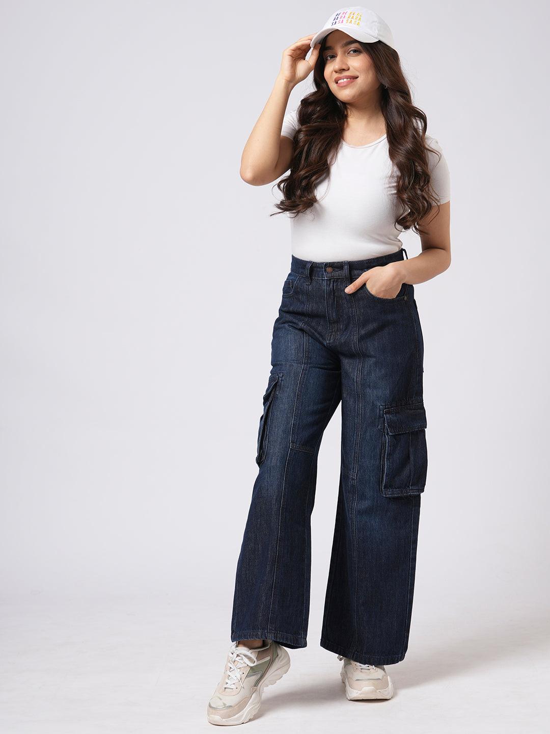 Denim Wide Leg Cargo.