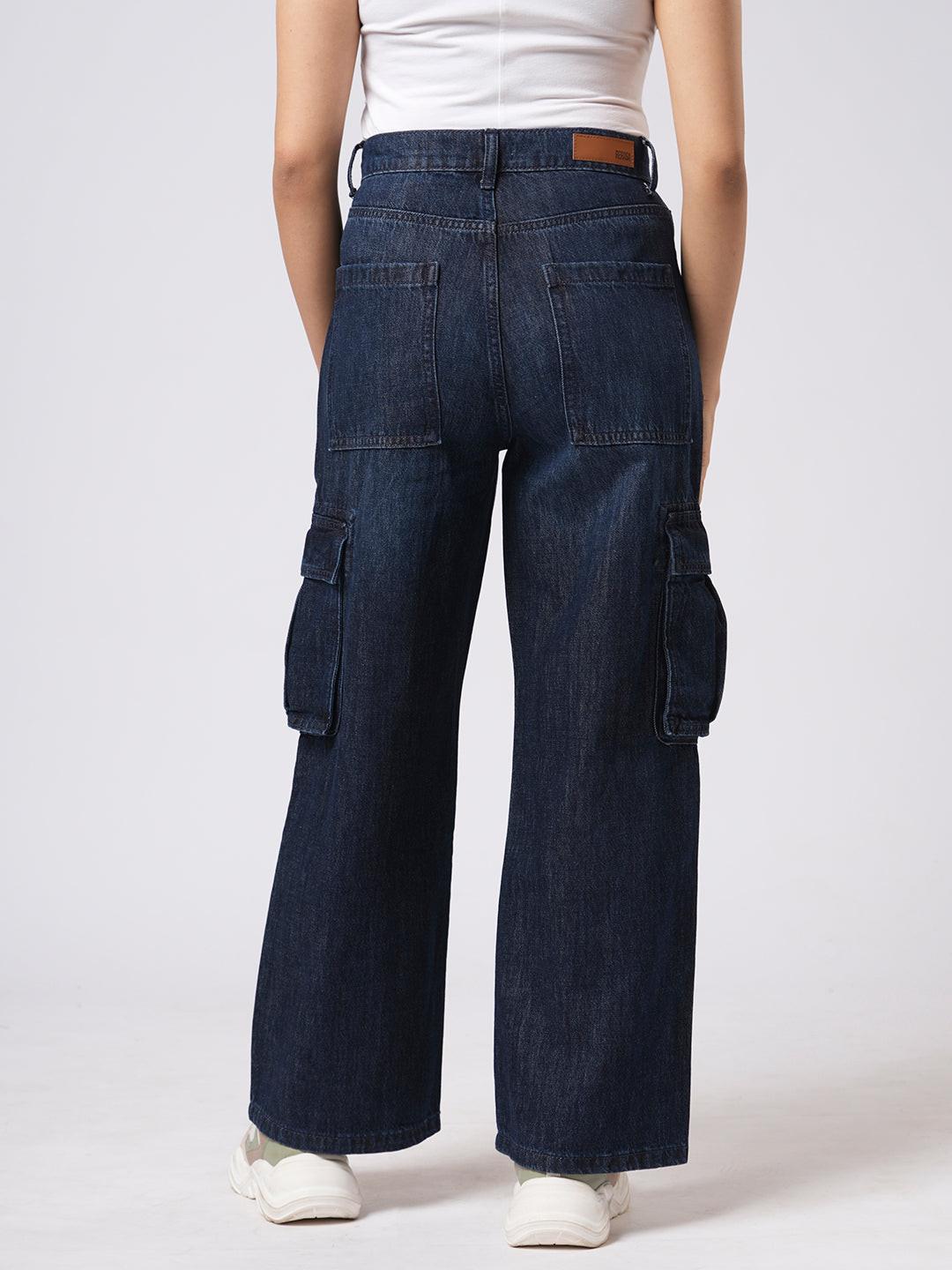 Denim Wide Leg Cargo.