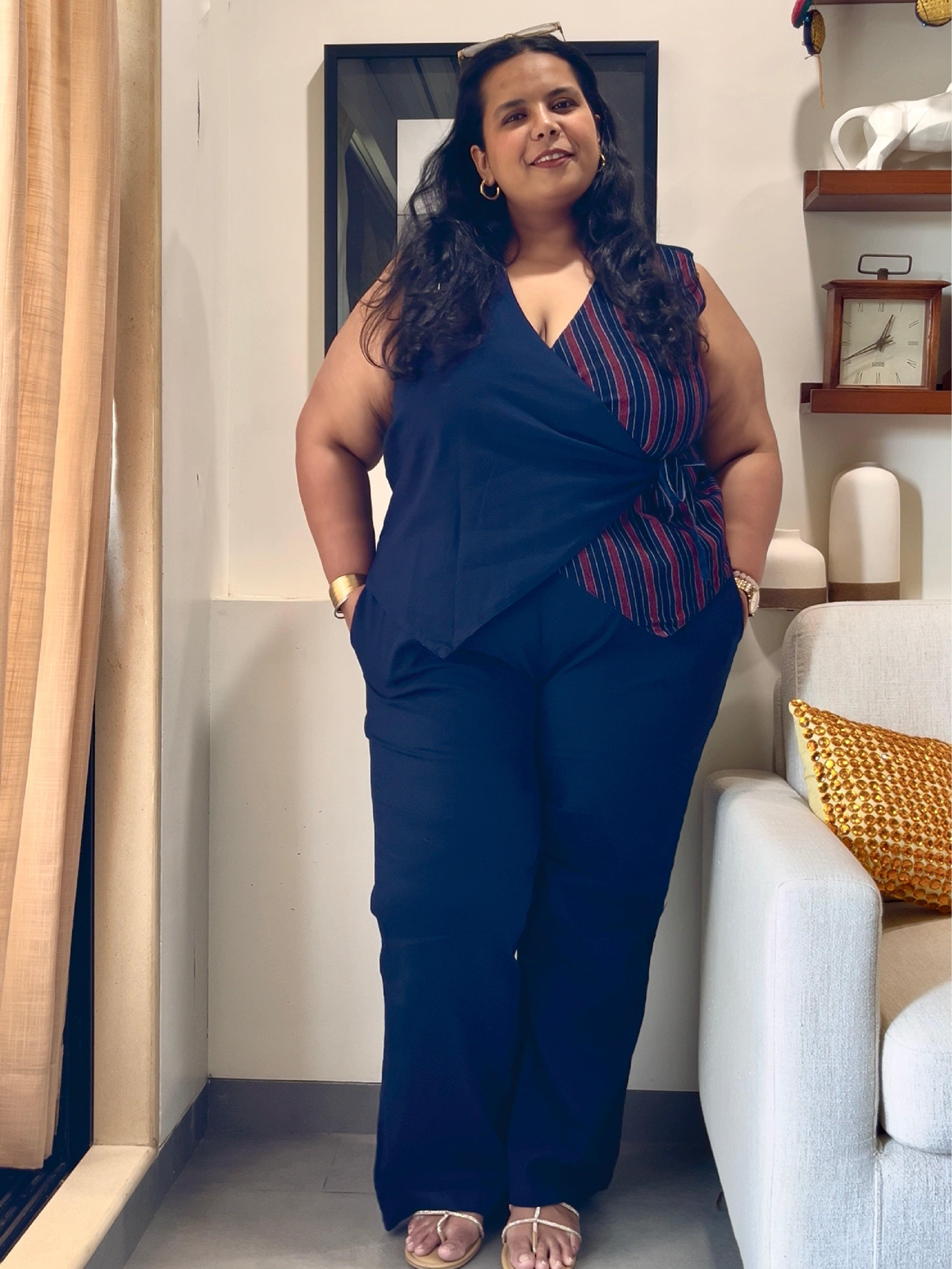 Rerasa Contrast Wrap Top