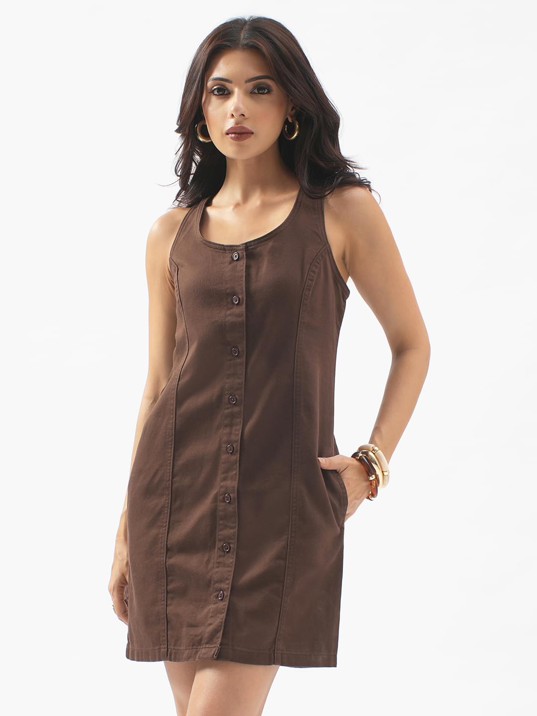 Structured Sleeveless Mini Dress